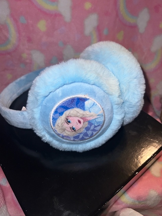 Frozen Other - Kids Plush Blue Frozen Elsa Ear Muffs - Soft Winter Headphones